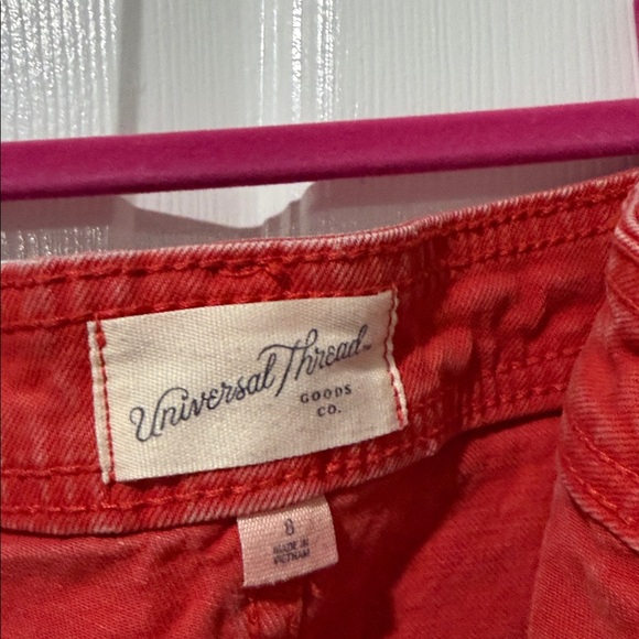 High-Rise Sailor Wide Leg Ankle Jeans - Orange 8 - Picture 5 of 7